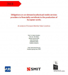 Obligations on on-demand audiovisual media services providers to financially contribute to the production of European works vignette